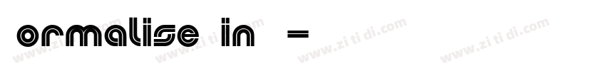 Normalise Din MN字体转换